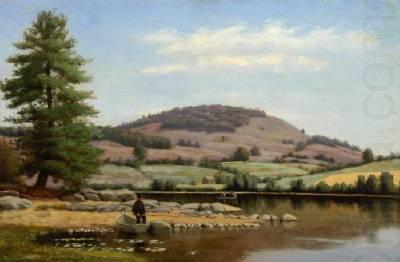 Fishing on Fairlee Pond, Alfred Ordway